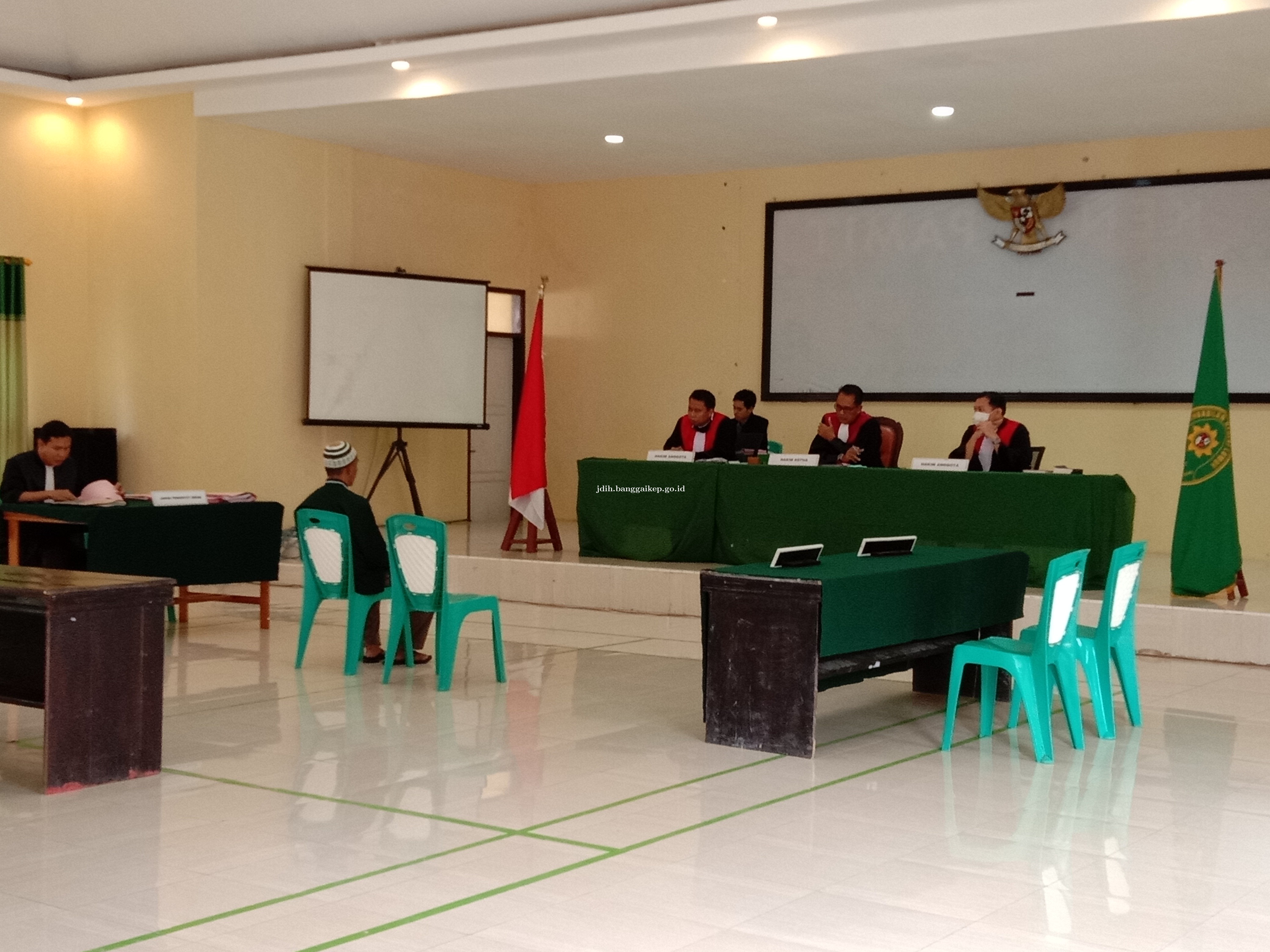 Pelaksanaan Sidang Keliling di Aula Enda Dharmalaksana Polres Bangkep